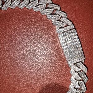 20MM Moissanite Diamond Cuban Link Chain
